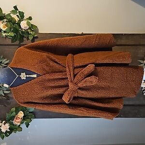 NWT - Vince Camuto Belted Teddy Bear Poncho - One Size Fits Most